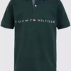 Tommy Hilfiger Logo Print Boys Polo dark Green
