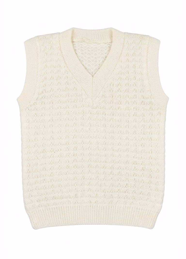 Fables Big Dotted Textured Sleeveless Sweater - Image 4